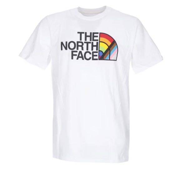 The North Face Pride LGTBQ+ T-Shirt Unisex Adults White Top NEW - Picture 1 of 3